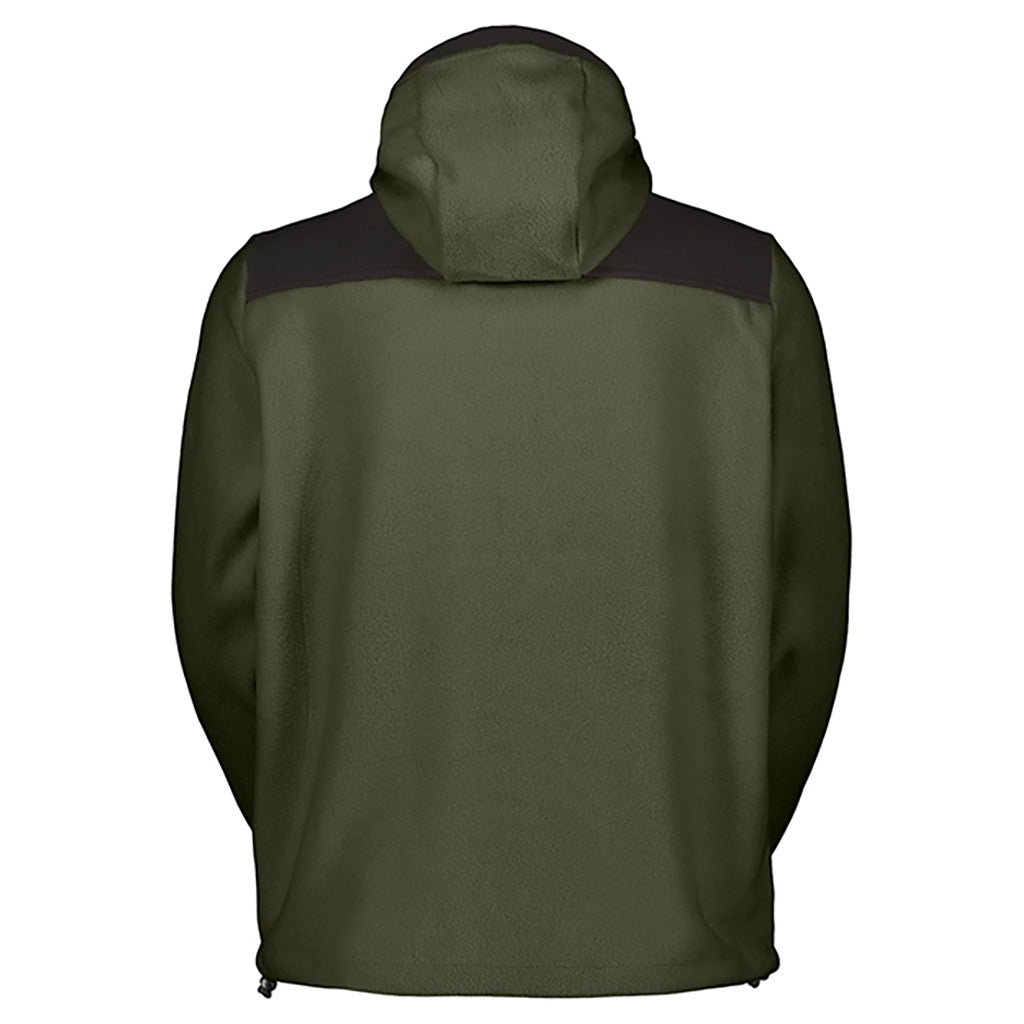 En Sweatshirt, Original Fleece Pullover i farven Douglas grøn/sort set bagfra