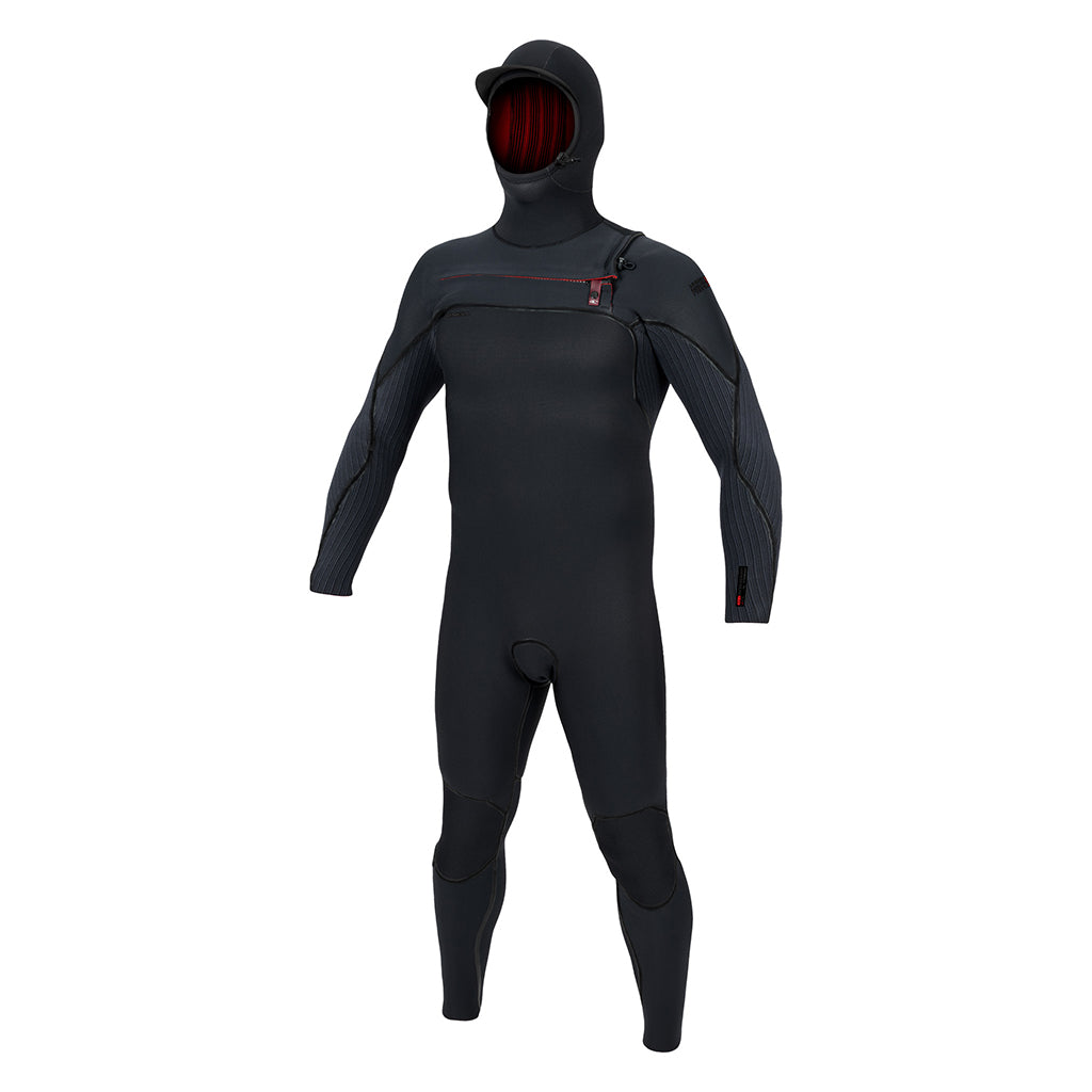 Hyperfreak Fire 5/4+ Chest Zip w/Hood - Våddragt