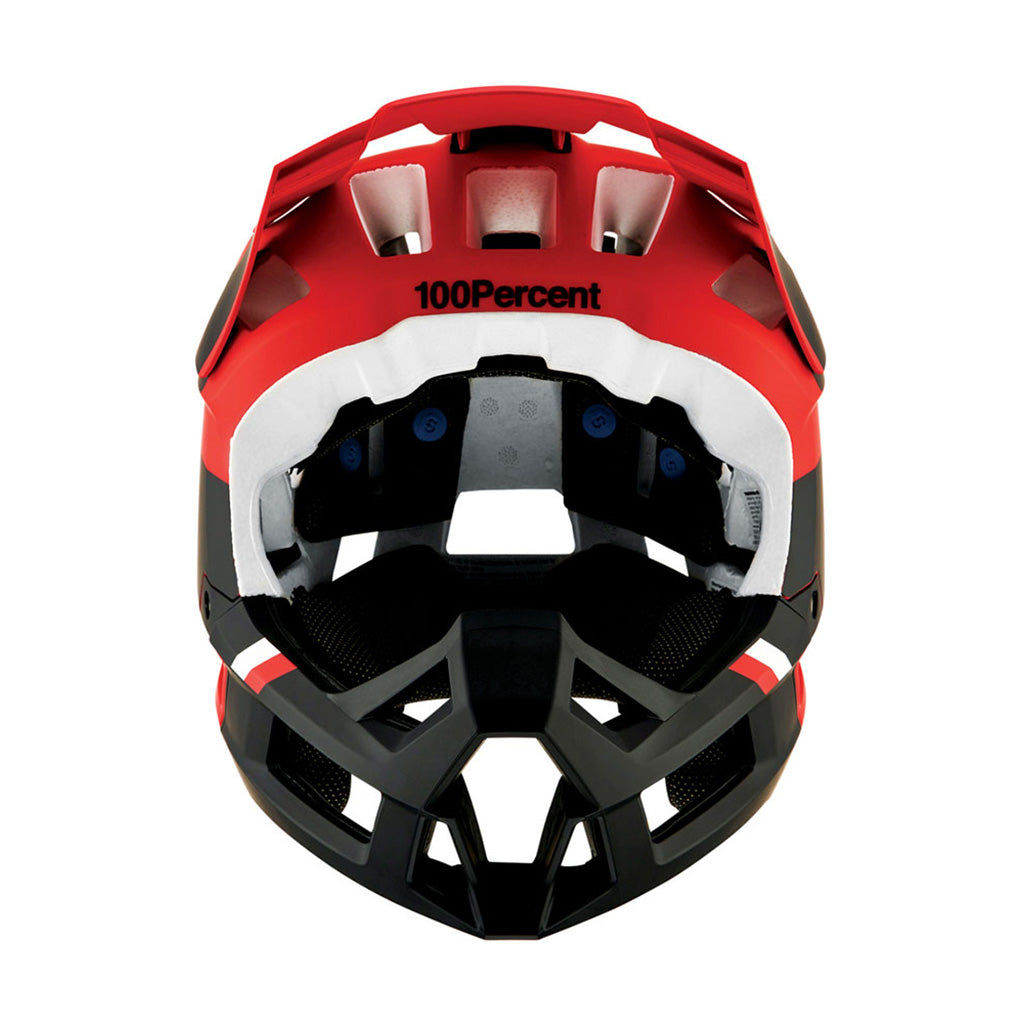 En Bike Helmet, Trajecta W/Fidlock Cargo i farven Fluo rød set forfra