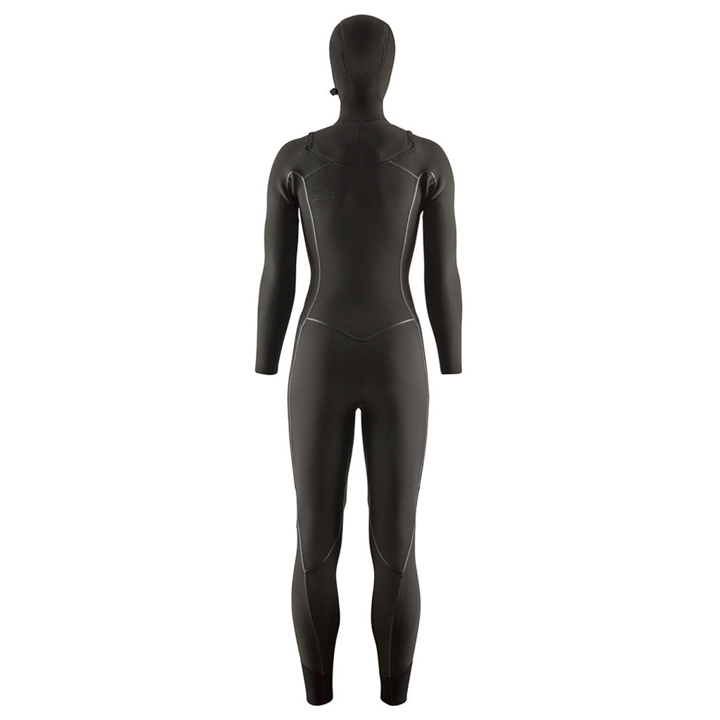 En Våddragt, R4 Yulex FZ Hooded Full Suit i farven sort set bagfra