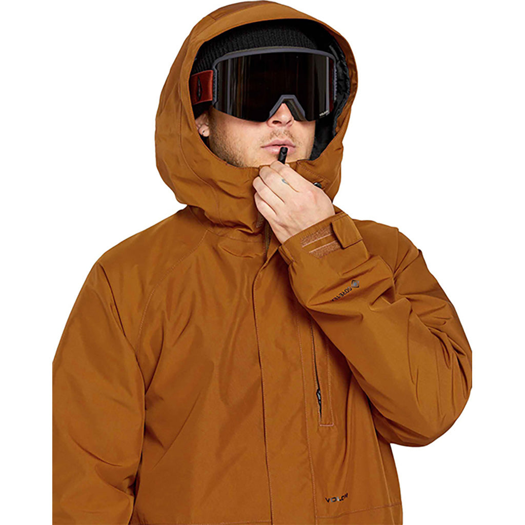 En Skijakke, Dua Insulated GORE-TEX i farven Caramel nærbillede