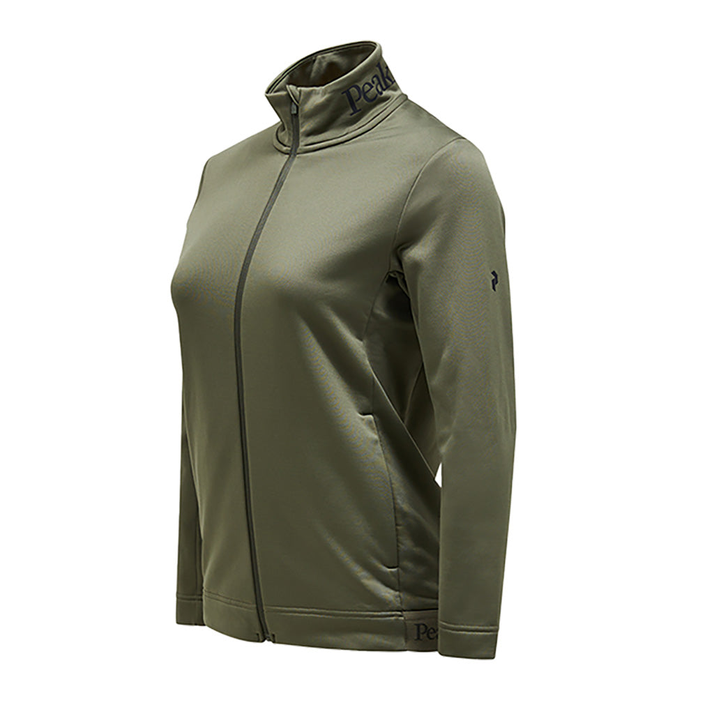 Rider Tech Zip Midlayer i farven Pine Needle set fra venstre side