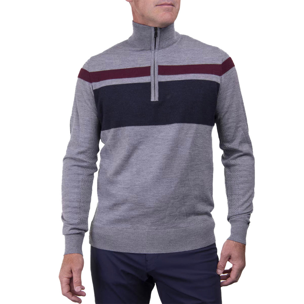 Stripe Sweater Hz Midlayer i farven Pewter