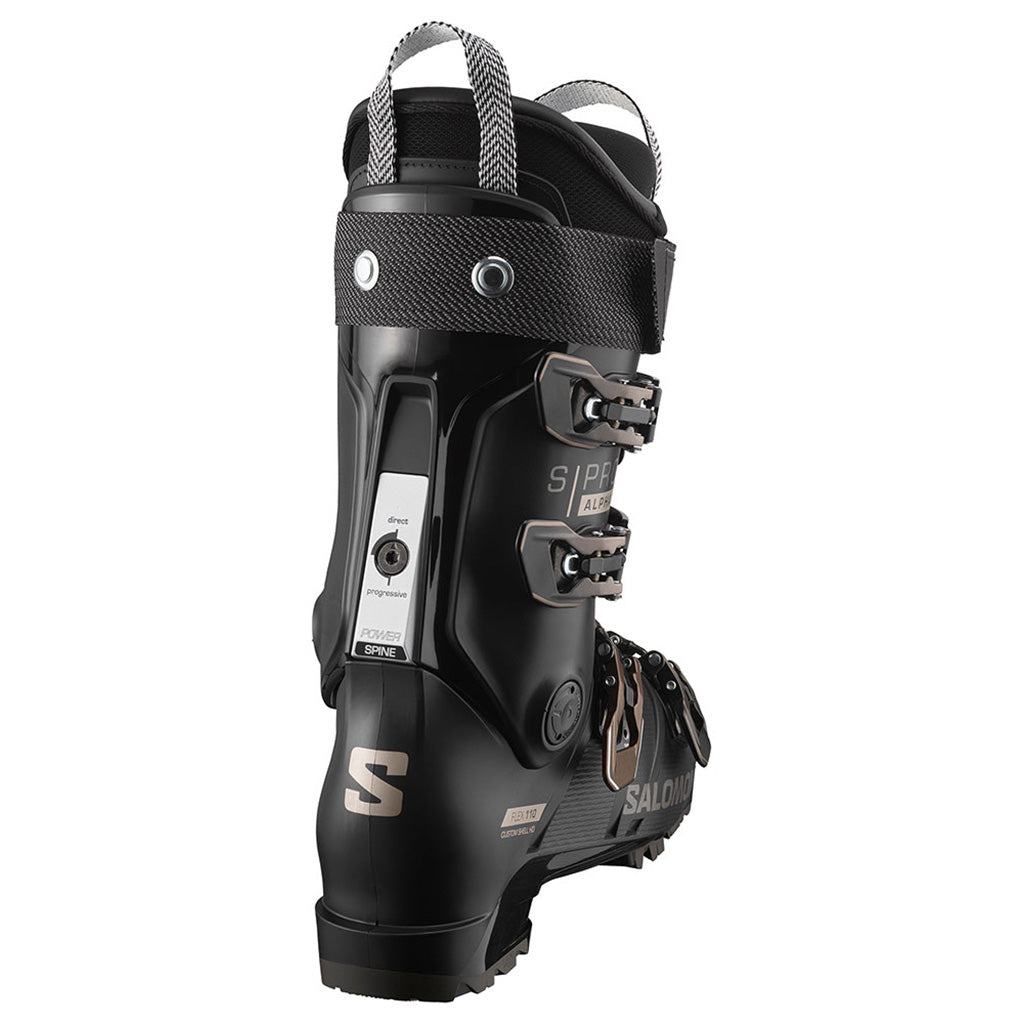 S/Pro Alpha 110 Skistøvler i farven sort/Titanium Metal set bagfra