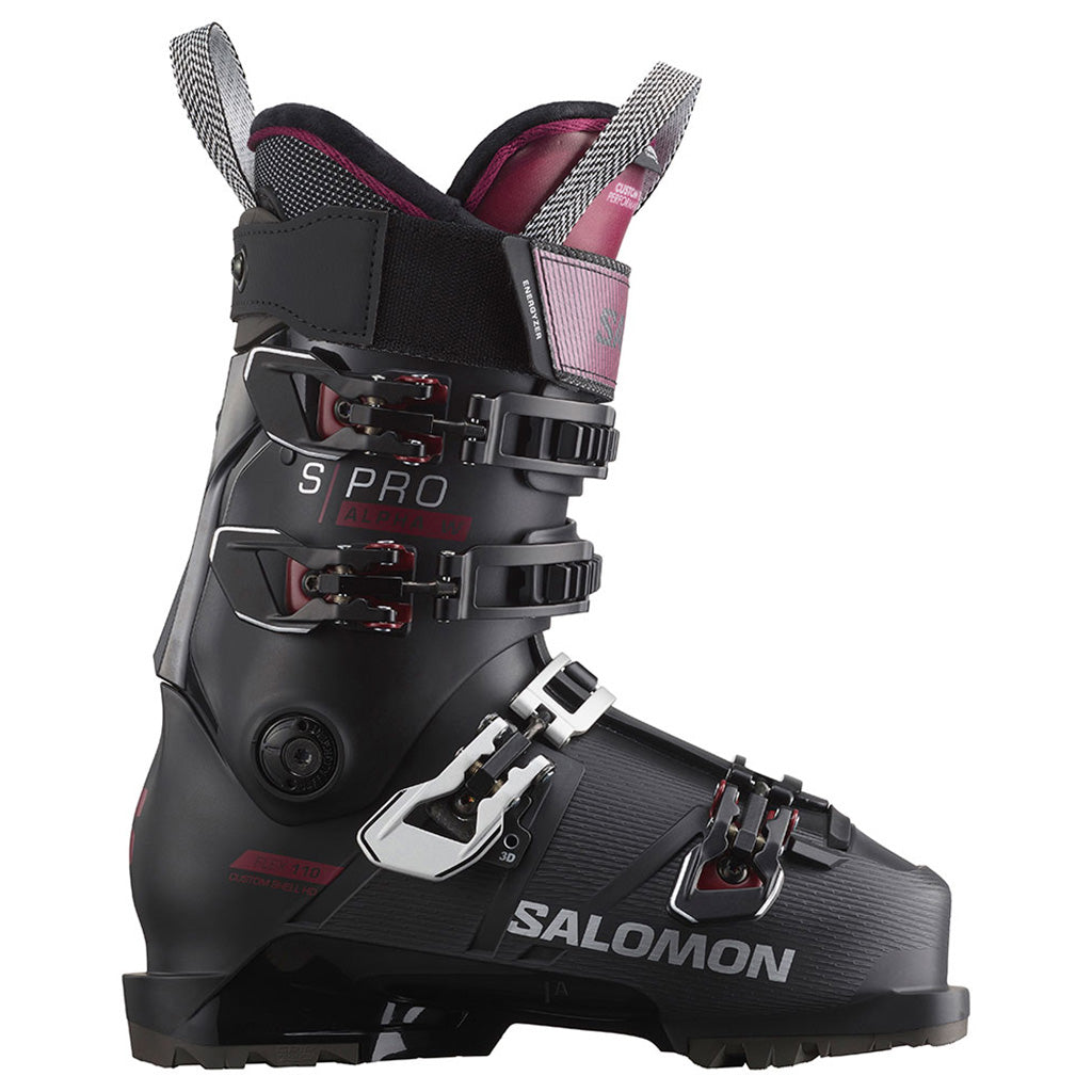 S/Pro Alpha 110 Skistøvler i farven El sort/Cordov/Silver