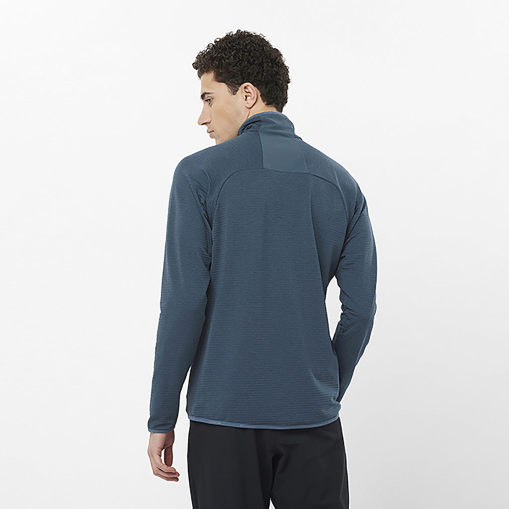 Essential LTwarm Fullzip Midlayer i farven Midnight Navy set bagfra