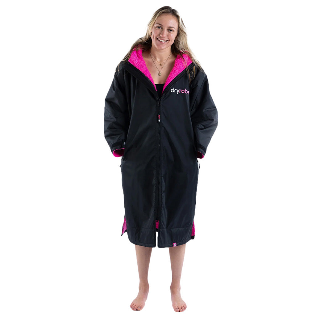 Dryrobe Advance Long Sleeve  i farven sort/Pink