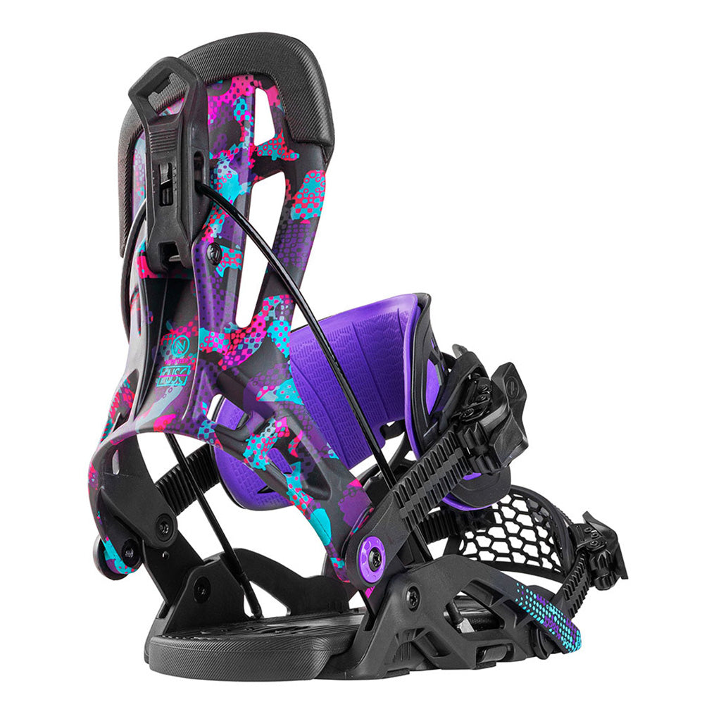 En Snowboardbinding, Flow Fuse Hybrid i farven Miami Camo