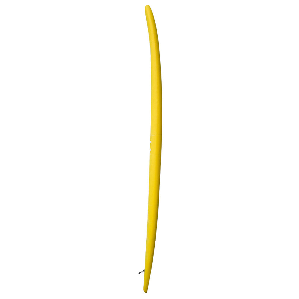 Et Surfboard, Teacher'S Pet 7'0" Softboard i farven gul set fra siden