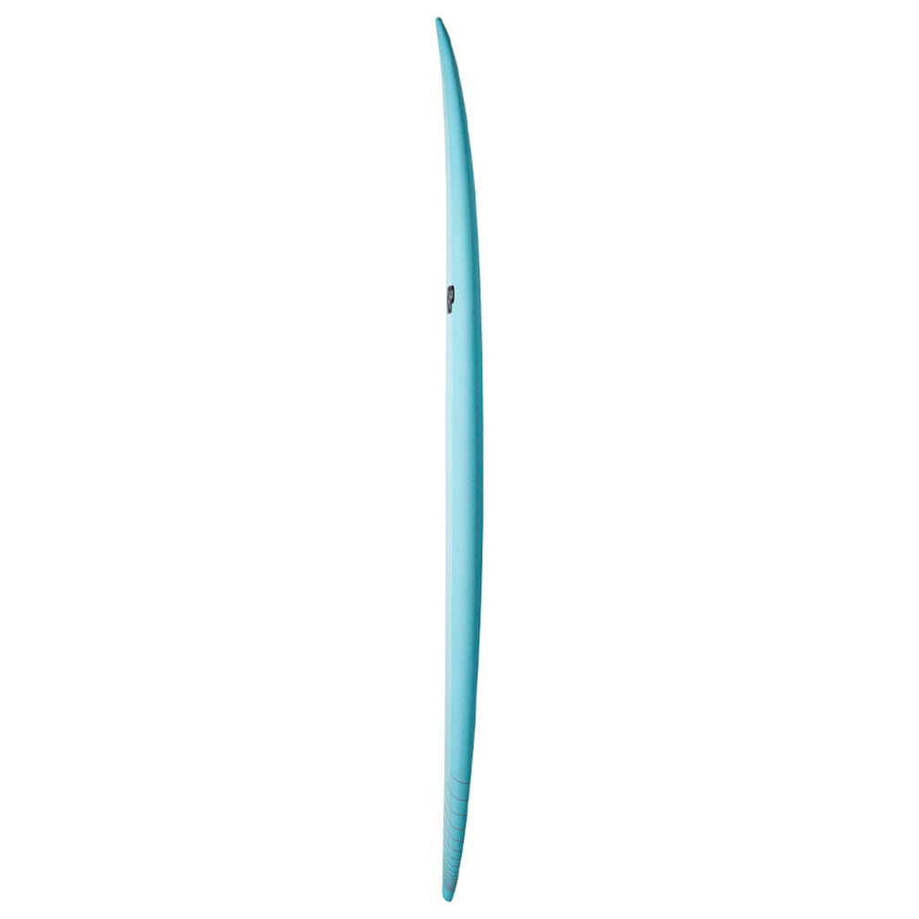 Et Surfboard, Protech Double Up 8'4" i farven blå Tint Ftu set fra siden