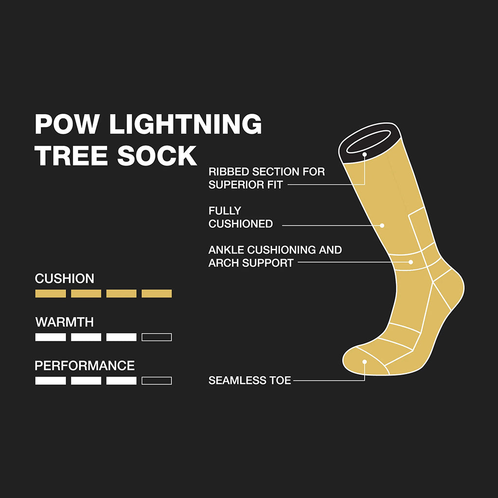 POW Lightning Tree Sock - 3 Pack - Skisokker
