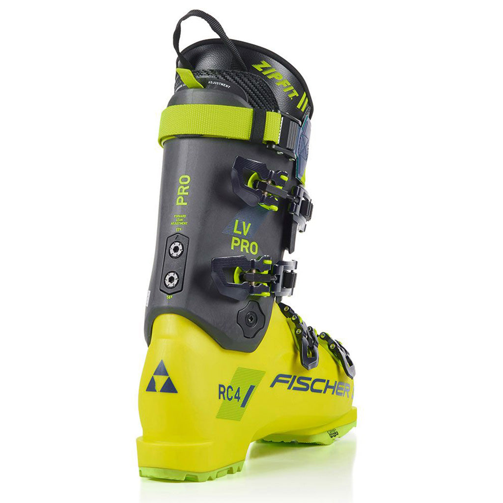 RC4 Pro LV GW ZF CFC Skistøvler i farven gul/Carbon set fra en skrå vinkel