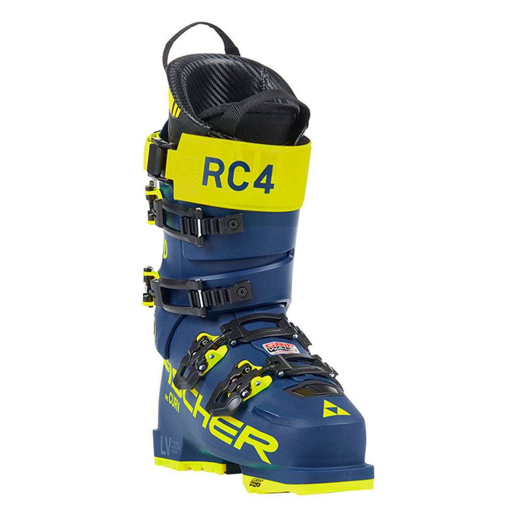 The Curv GT 130 VAC GW Skistøvler i farven blå/blå set fra en skrå vinkel